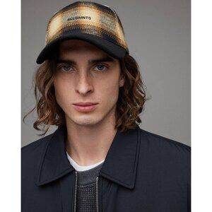 AllSaints Telesto Checked Baseball Cap